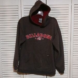 Billabong Men's Dark Brown Hoodie with Red Accents